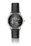 Giengen Croco Black Leather Watch